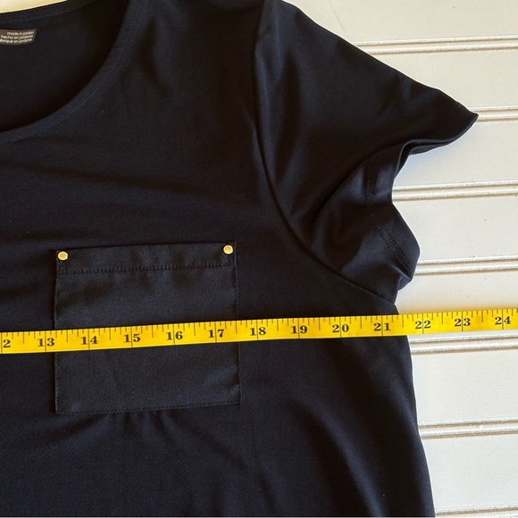 Calvin Klein pocket tunic blouse hem split size Large - Picture 7 of 9